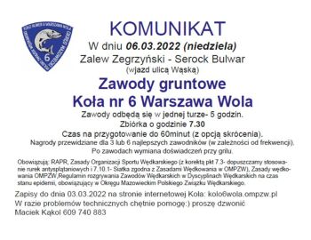 Zawody Gruntowe MK T1 06.03.2022 Serock